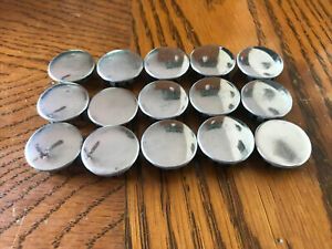 (15)NEW- (old Stock) CHROME 7/8” Snap-In Button Hole Insert Cap Plugs  Free Ship