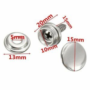 30pcs Snap-button Stainless Steel Canvas Cap Screw Kit For Tent Boats Ships