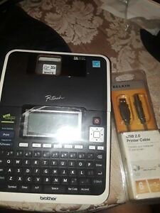 Brother PT-2730 Label maker used twice works great full label cart &amp; new cable