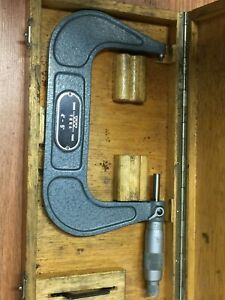 TESA 4 - 5   &#034; CARBIDE TIPPED MICROMETER .001 &#034;