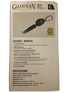 Guardian Fall Protection 6&#039; Self Retracting Lifeline GR6 SRL w/ Steel Snap Hook