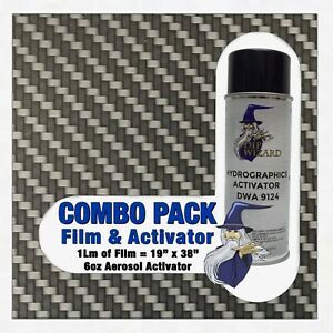 hydrographic film / activator Metallic Carbon Fiber Weave hydro dipping wizard