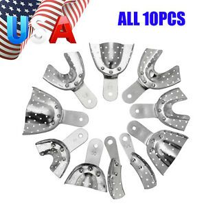 5Pairs-Autoclavable-Dental-Perforated-Impression-Trays-Bites-5-Models-FDA