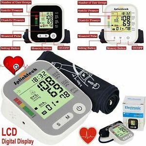 Automatic Heart Blood Pressure Monitor Upper Arm Digital BP Machine Large Cuff