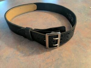 Jay-Pee Duty Belt (Size 38) Black Basket weave W/Buckle and Accessories