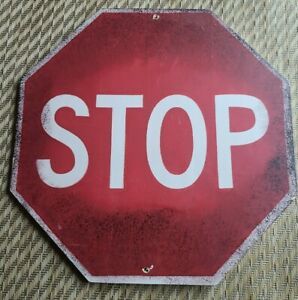 Wood Stop Sign, School, Crafts, Classroom 9.5&#034;x9.5&#034;