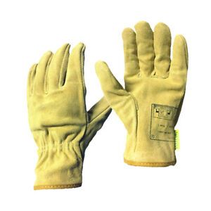 Welding Gloves Heat Wear Resistant Cowhide Leather Hands 9.5&#039;&#039; Long Sleeves,