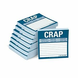 8-Pack Knock Knock Crap Sticky Notes Office Memo Sticky Notepads 3 x 3-inches...