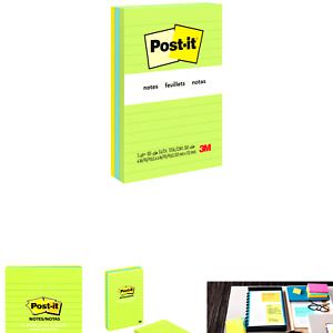 Post-it Notes, 4x6 in, 3 Pads, America&#039;s #1 Favorite Sticky Notes, Jaipur Col...