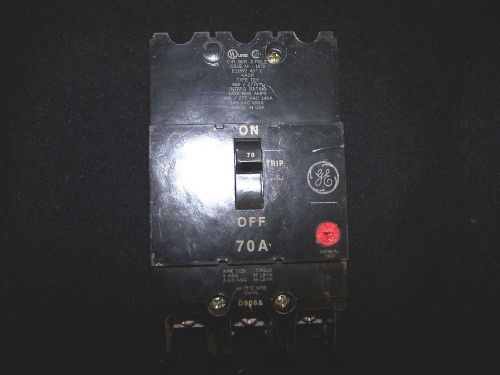 Brand New GE TEY370 Circuit Breaker, 3Pole, 70A, TEY, 277/480V
