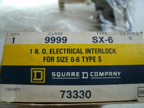 Square D SX6 1 N.O. Electrical Interlock For Size 0-6 Type S
