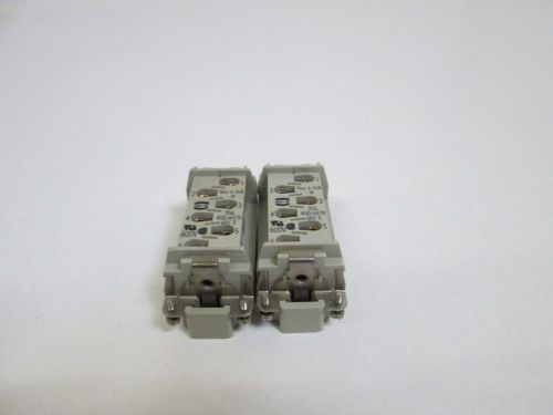 LOT OF 2 HARTING CONNECTOR Han 6 HsB *USED*