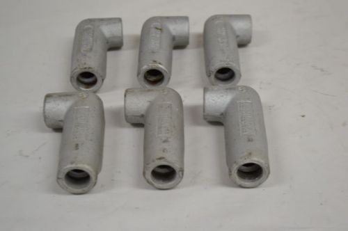 LOT 6 CROUSE HINDS LR97 LL27 ASSORTED CONDUIT BODY FITTING 3/4IN D204122