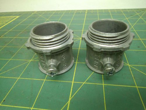 Neer tc503 connector 1&#034; emt female socket with set screw to male npt (2) #56770 for sale