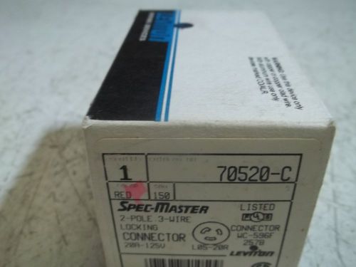 LEVITON 70520-C LOCKING CONNECTOR 20A 125V *NEW IN A BOX*