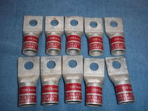 Burndy ya31-l hylug 350kcmil one hole 1/2” red copper lot of 10 502535 for sale