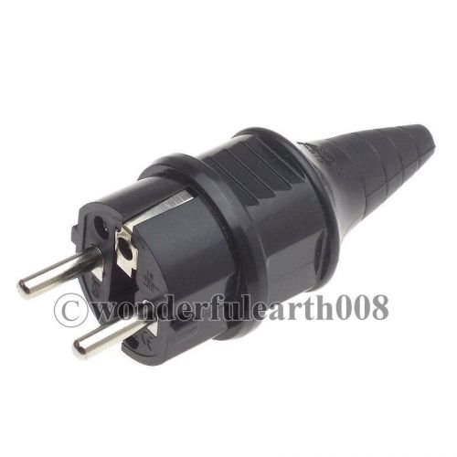 Schuko type european 4.8mm pin rewireable ac power plug 250v 16 amp for sale