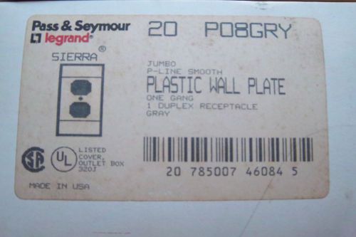 Pass &amp; Seymour PO8 Grey  Receptacle1gang 1 duplex Plate