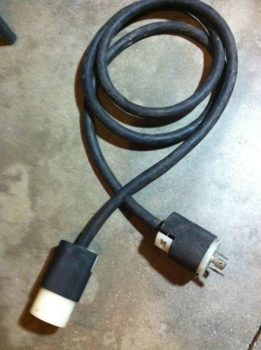Hubbell twist lock plugs 1 male 1 female 20a 125v 250v with 7 ft 12/4 cord for sale
