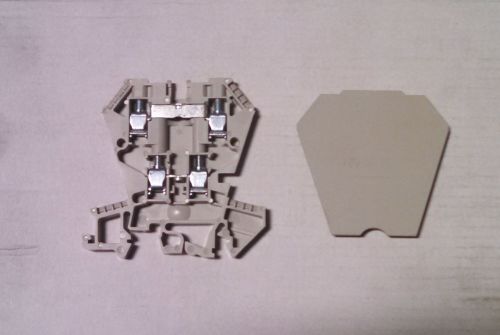 Wieland din rail double level terminal blocks 300v 10amp with end plates for sale