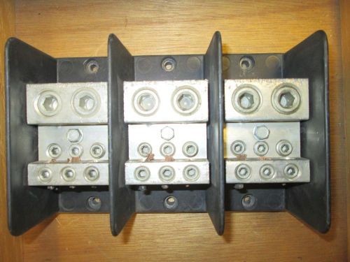 Ilsco power distribution block d2665 line (2) 500mcm load (6) 2/0-#14 3p used for sale