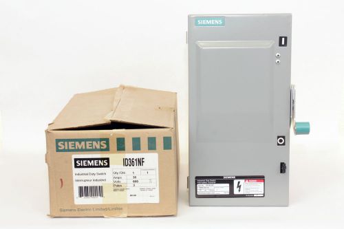 Siemens 1D361NF  30 Amp, 600V, Type 1, Non-Fusible Disconnect Switch