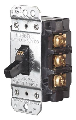 New in Box HUBBELL 3P Manual Motor Controller Standard Toggle Switch HBL7810D