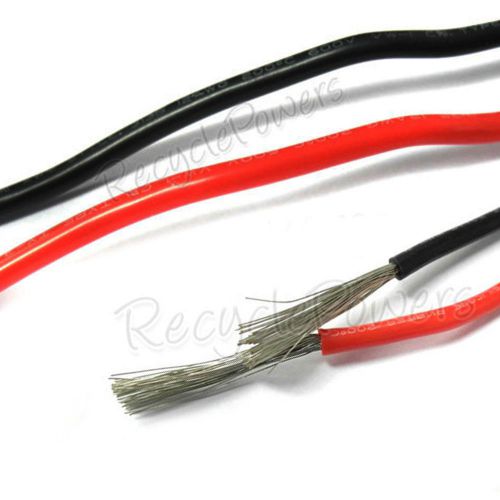 1m black red 12 awg soft silicon wire 6kv 200°c 3135 for sale