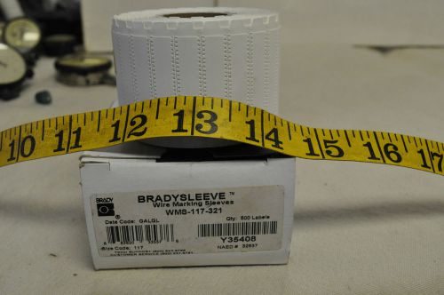BRADY WMS-117-321 heat shrink wire marking sleeves label id markers