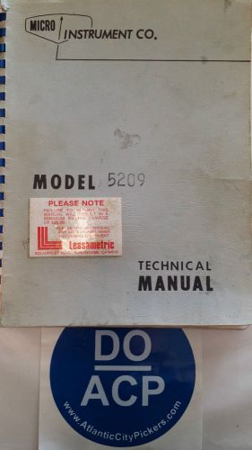 MICRO INSTRUMENT MODEL 5209 TECHNICAL MANUAL  R3-S32