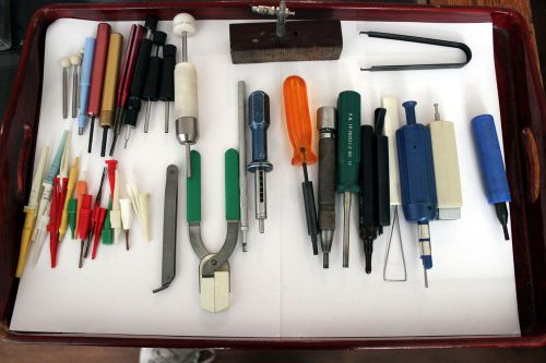 LARGE LOT OF PIN INSERTION EXTRACTION TOOLS AMP ITT WALDOM &amp; MORE