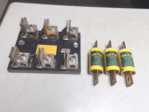 Buss - j60200-3cr - 3 pole fuse block with 3 lpj-125sp fuses free shipping for sale