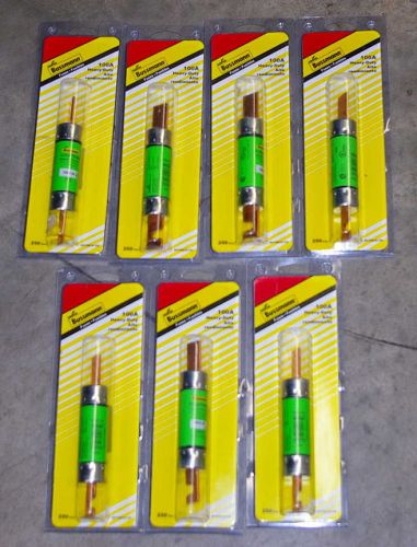 Lot of 7 new sealed cooper bussmann 100a heavy-duty 250v ac fuses for sale