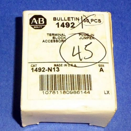 Allen bradley terminal block accessory 1492-n13 *new in box, lot of 45* for sale
