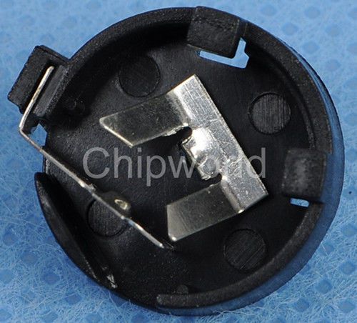 10pcs cr1220 button coin cell battery socket holder case black for sale