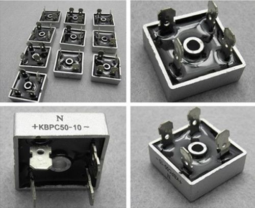 10pc 50a 1000v metal case bridge rectifier sep kbpc5010 new #064 for sale