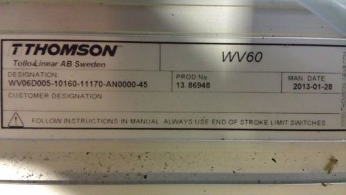 Thomson tollo linear wv60 drive ball screw linear actuator 5 mm 10160 mm stroke for sale