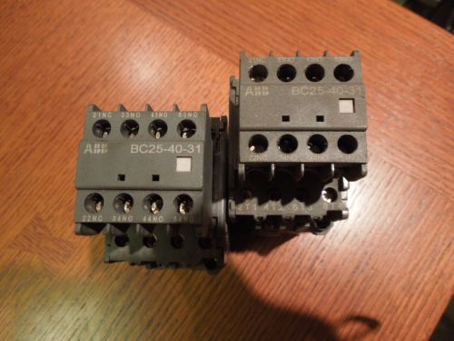 ABB 24VDC COIL CONTACTOR BC25-40-31 pair for one price
