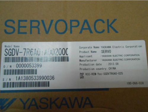 200V 850W Yaskawa Sigma 5 Servo System SGDV-7R6A01A+SGMGV-09ADC61 New