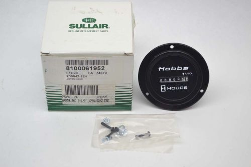 New sullair 250042-224 elapsed time indicator hour 7 digit 120v-ac meter b373387 for sale
