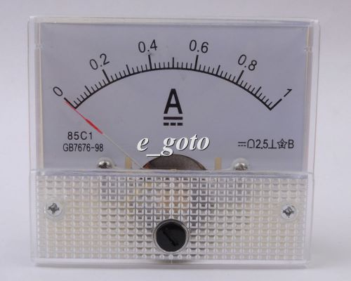85C1 DC Ammeter Head Pointer 1A Mounting Head Current Measuring Panel Meter