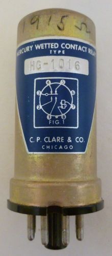 C.P. Clare Mercury Wetted Contact Relay HG-1016, Eight Pin, c.1950, Vtg