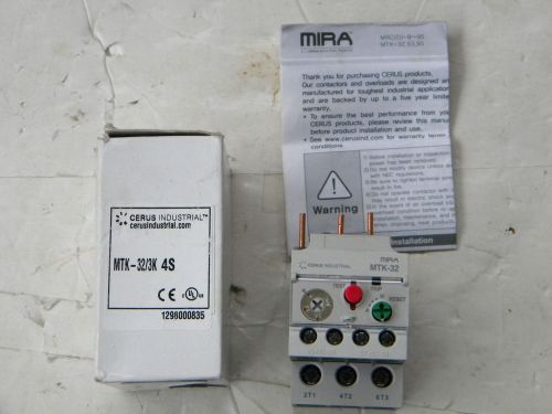 NEW CERUS THERMAL OVERLOAD RELAY - MTK - 32/K3 4S - FREE S/H