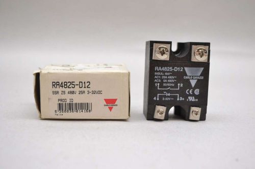 NEW CARLO GAVAZZI RA4825-D12 3-32V-DC 480V-AC 25A AMP SOLID STATE RELAY D434463