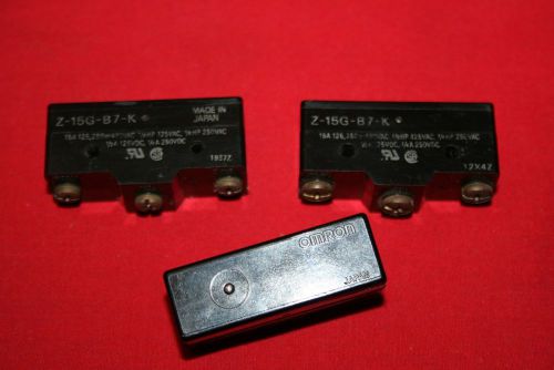 Lot of (3) Omron Limit Switches Z-15G-B7-K