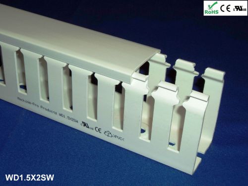 8 Sets of 1.5&#034;x2&#034;x2m White Wiring Ducts and Covers - UL/CE Listed