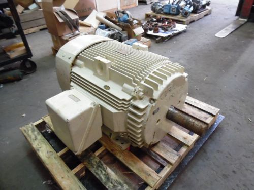 Ge extra severe duty 100hp ac motor, rpm 885, 460v, fr 445t, used for sale