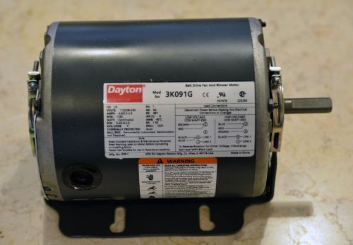 Dayton 1/4 Hp Motor 3K091G 115 208 230 Volt Belt Drive Fan And Blower Motor