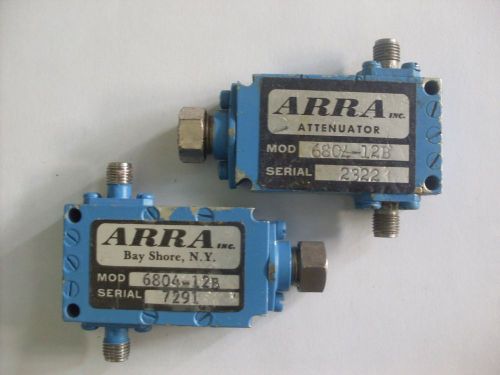 LOT OF 2 Arra Flat Attenuator nod6804-12b used