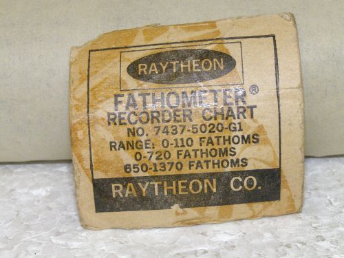Raytheon 7437-5020-G1 Fathometer Rec. Chart Paper Range: 0-720/650-1370 FATHOMS